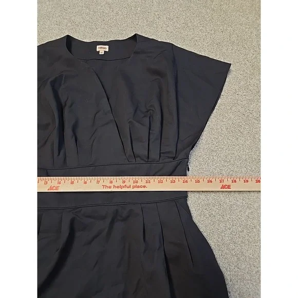 Kenzo Womens Black Front Wrap Knee‎ Length Dress Sz 38 Academia Office Business
